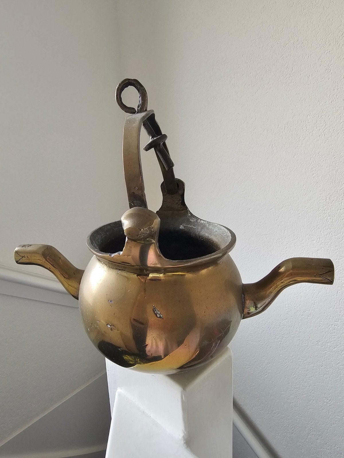 prachtige en zeer decoratieve antieke messing lavabo, Antiek en Kunst, Ophalen of Verzenden