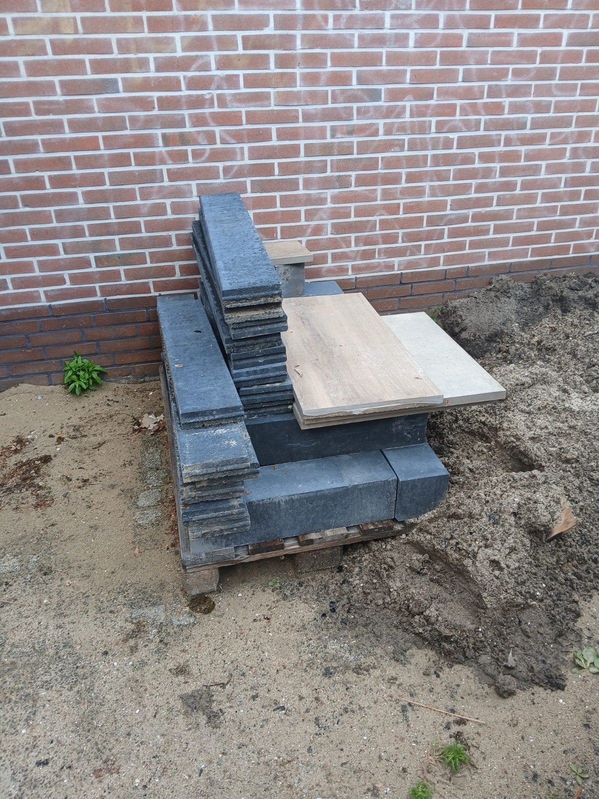 Diverse tuin tegels: stapelblok, opsuitband, tegels 60x60, Ophalen, 60 cm of meer, Nieuw, 10 m² of meer