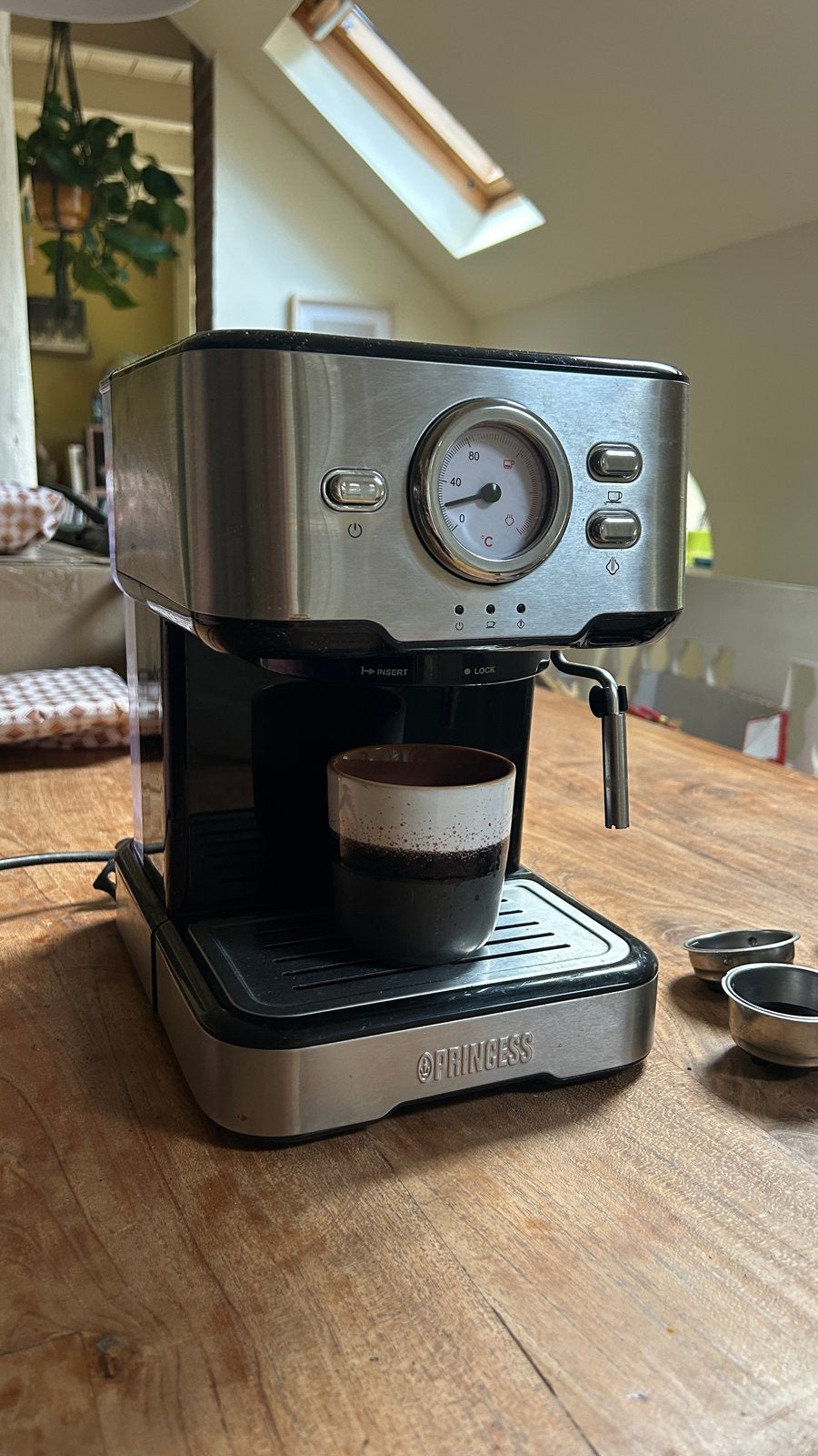 Princess Espressomachine, Witgoed en Apparatuur, Stoompijpje, Espresso apparaat, Ophalen of Verzenden, Zo goed als nieuw