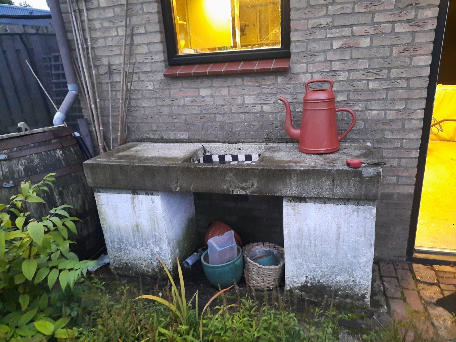 Gratis granieten keukenblad met spoelbak (Goudswaard), Ophalen, Steen/keramiek, Grijs, Overige typen