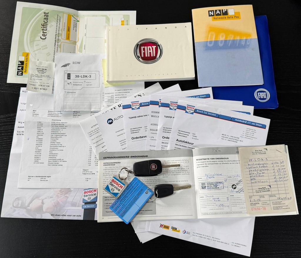 Fiat Panda 1.2|NAP|AIRCO|NIEUWEAPK|LAGEKM|BOEKJES|3EIGENAAR!, Auto's, Fiat, Voorwielaandrijving, Stof, Gebruikt, 1242 cc