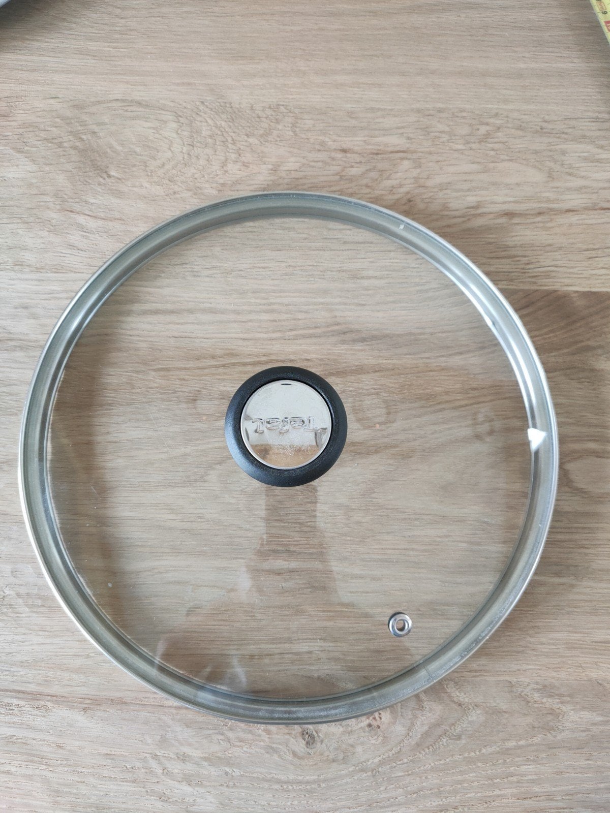 Tefal glazen deksel 28 cm - Gebruikt, Overige typen, Ophalen, Gebruikt, Glas