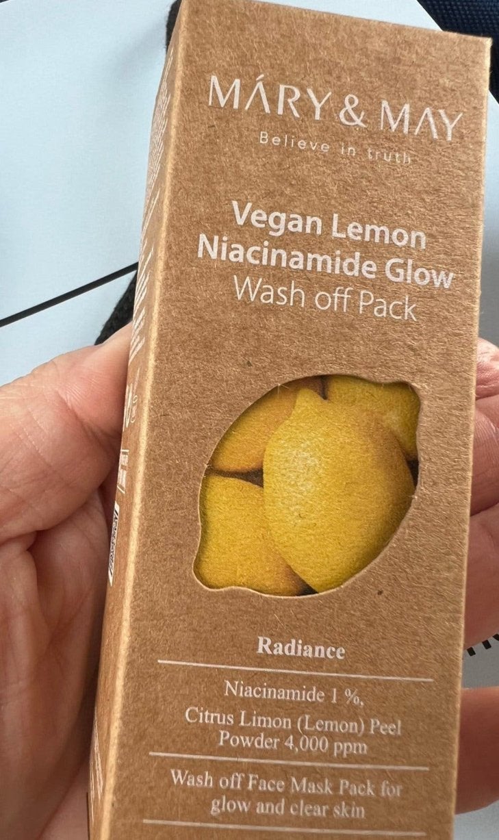 New- Mary & May Lemon Niacinamide Glow wash off pack 30 gr, Ophalen of Verzenden, Nieuw, Gehele gezicht, Reiniging