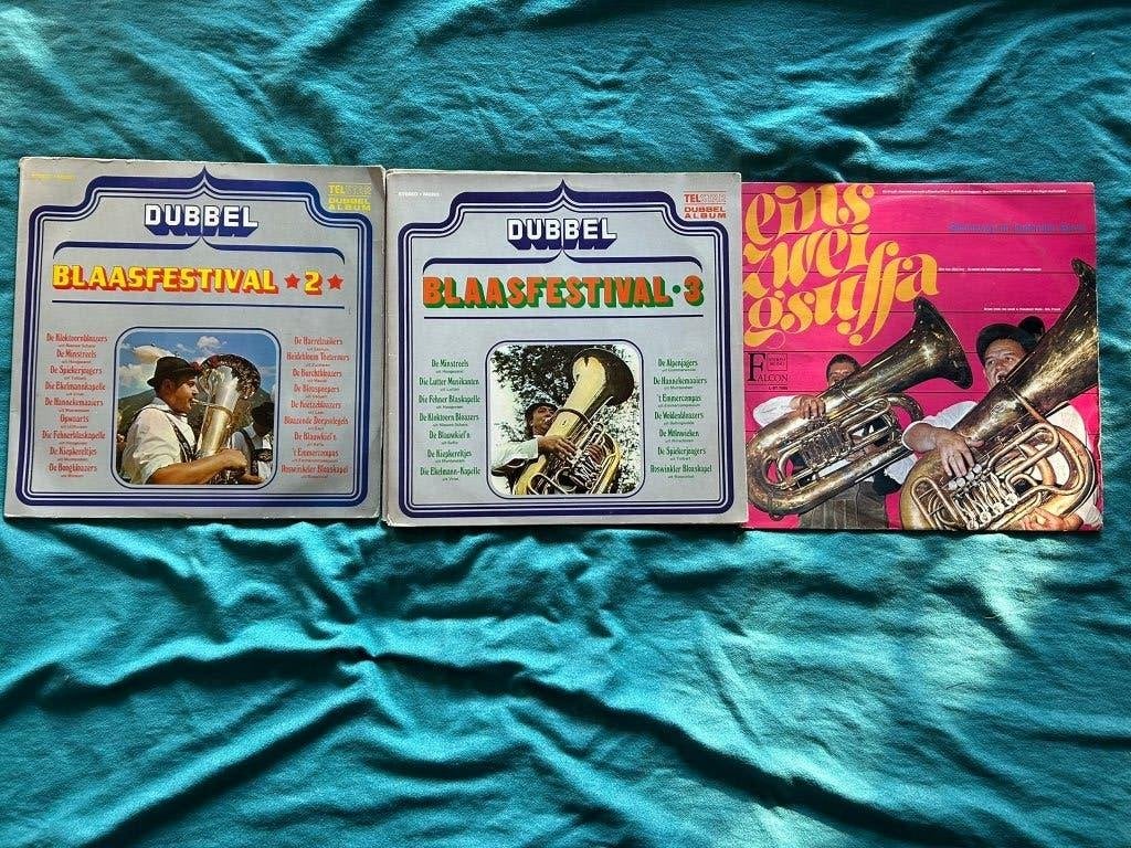 3 LP's Blaaskapel (ook per stuk te koop), Ophalen of Verzenden, Gebruikt, 12 inch, LP