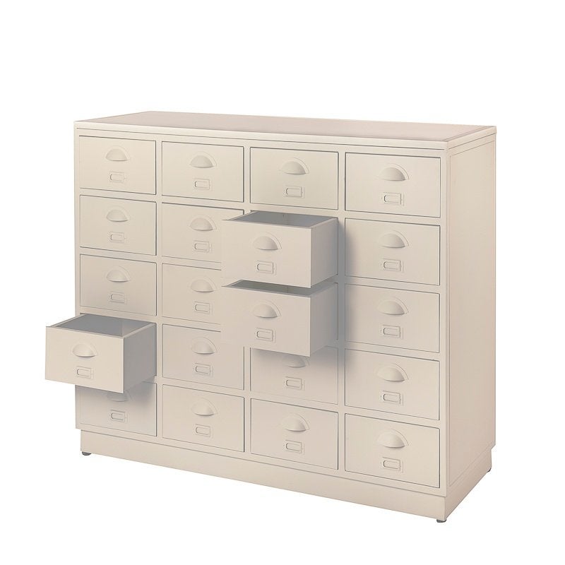 AANBIEDING Multiladekast Apothekerkast Vintage Ladekast Wit, Info@dehanzeherten.nl, 5 laden of meer, Nieuw, Minder dan 100 cm