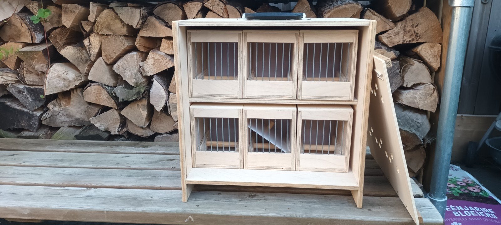 Mooie transport koffer., Dieren en Toebehoren, Ophalen, Hout, Vogelkooi