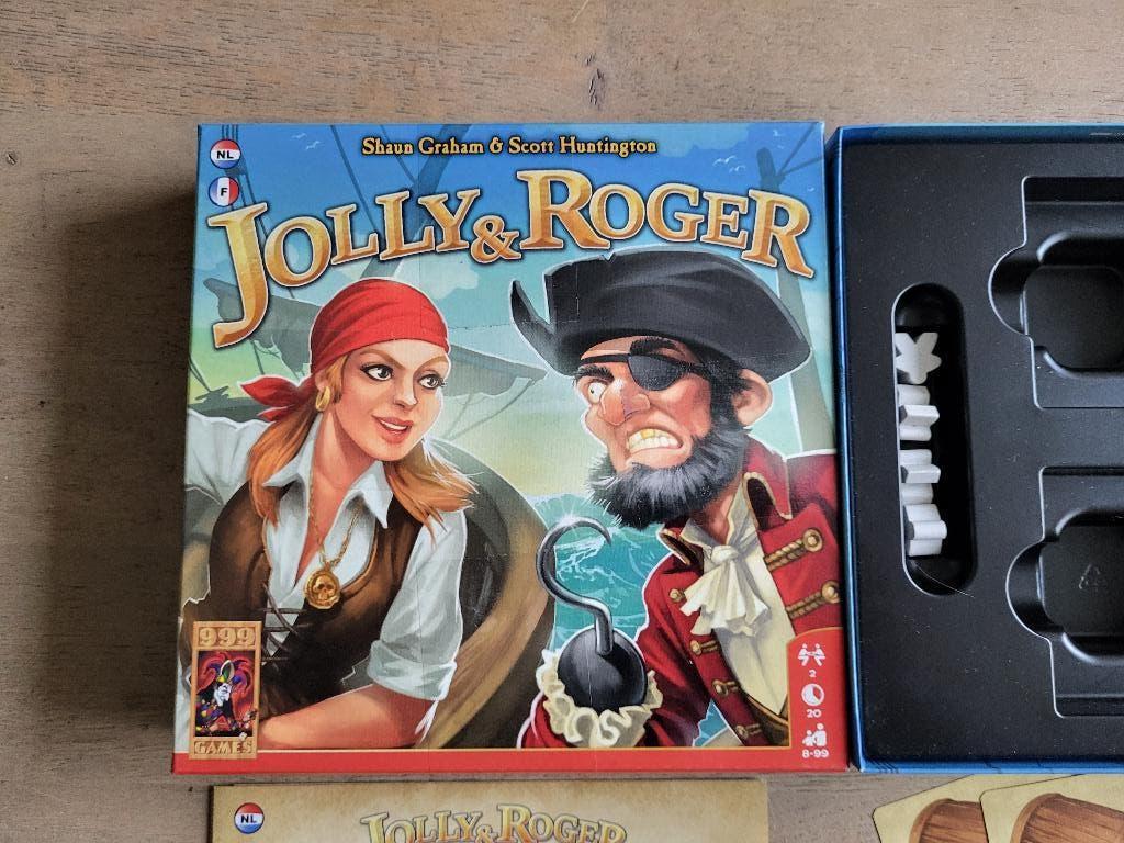 spel Jolly & Roger, Hobby en Vrije tijd, Gezelschapsspellen | Bordspellen, Zo goed als nieuw, Een of twee spelers, Drie of vier spelers