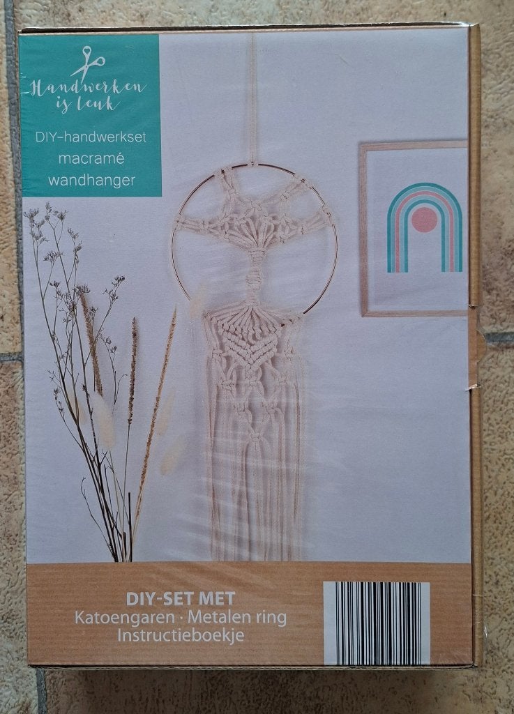 Macramé wandhanger om zelf te knopen, Hobby en Vrije tijd, Ophalen, Nieuw, Haken, Overige typen