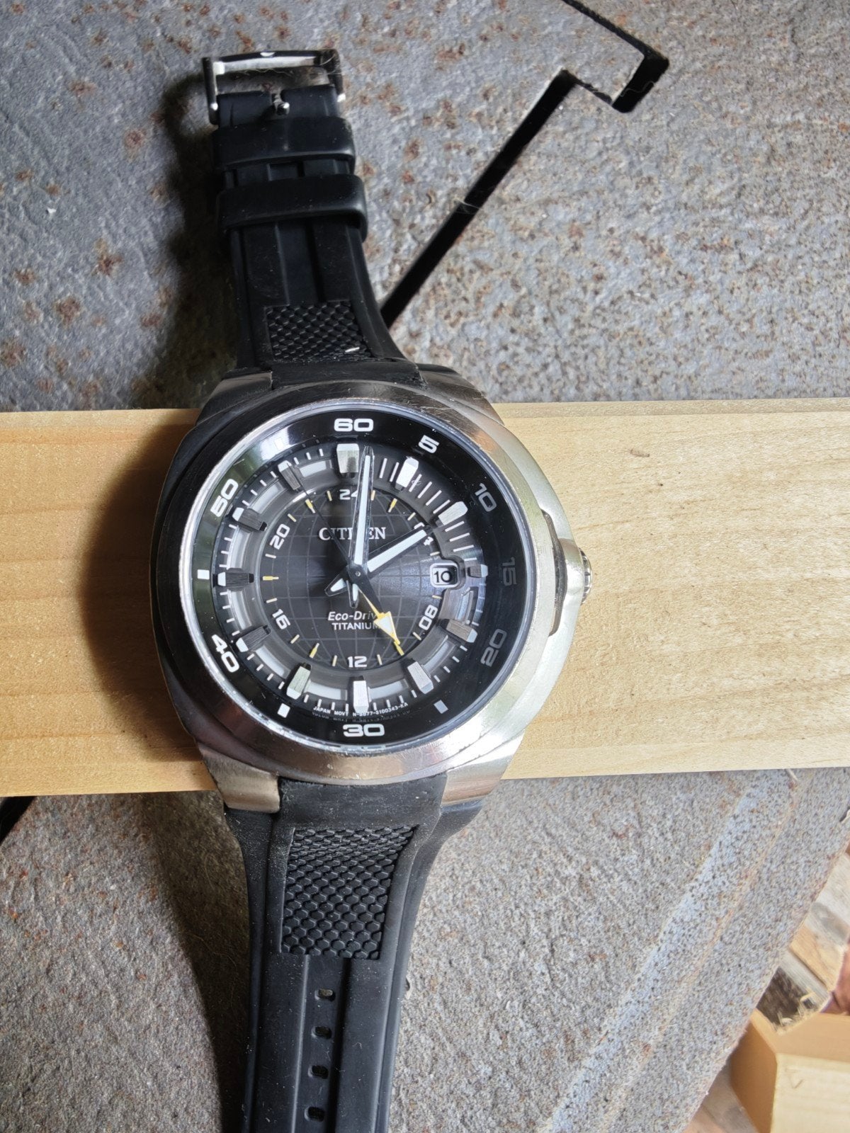 Citizen Marinaut GMT Titanium Eco-Drive B877, Overige materialen, Gebruikt, Kunststof, Ophalen of Verzenden