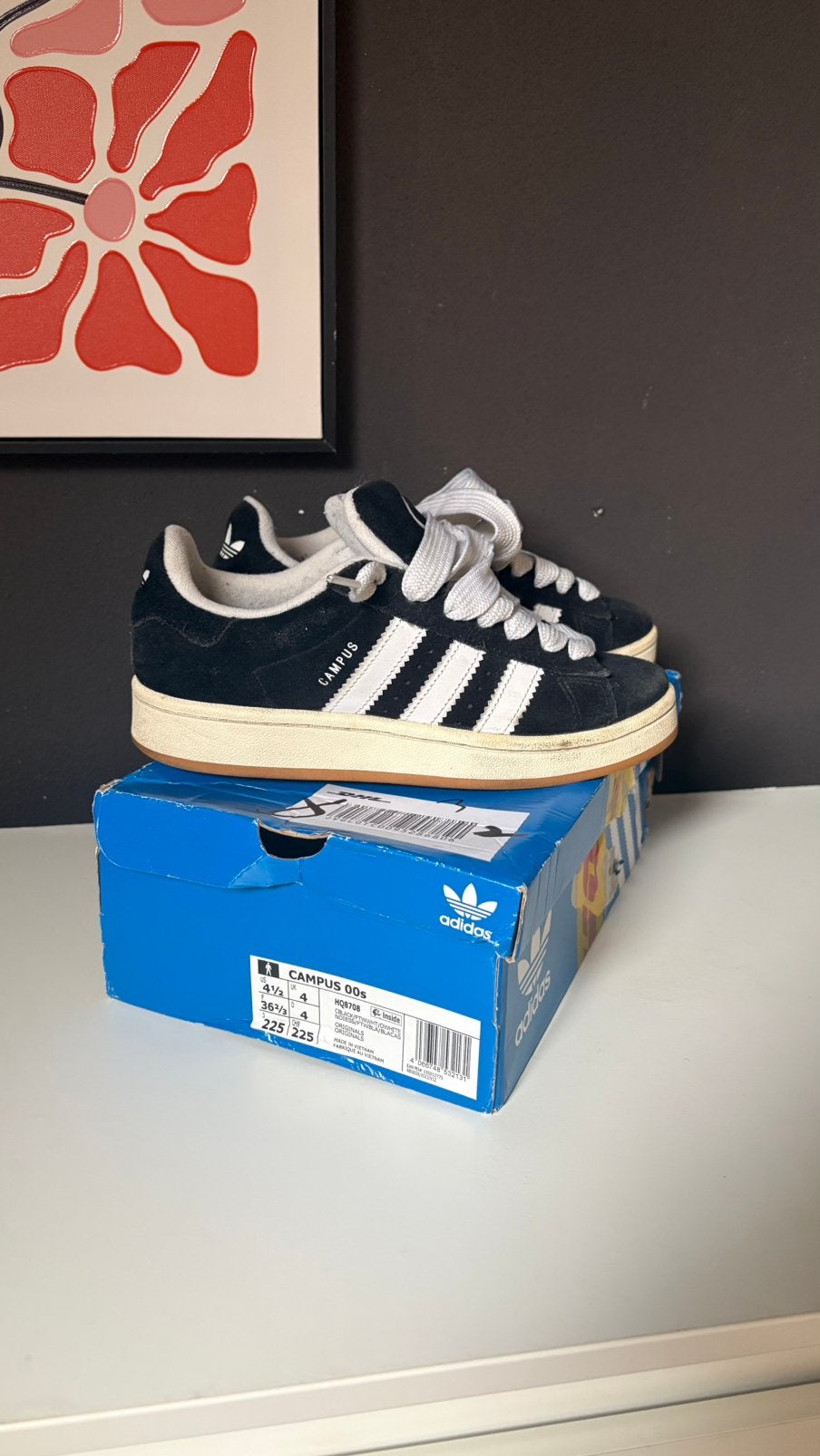 Adidas campus sneakers maar 36 2/3 gedragen, Ophalen of Verzenden, Zo goed als nieuw, Sneakers of Gympen