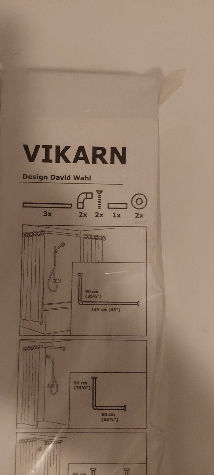 IKEA Vikarn Douchegordijnstang - Nieuw in verpakking, Verzenden