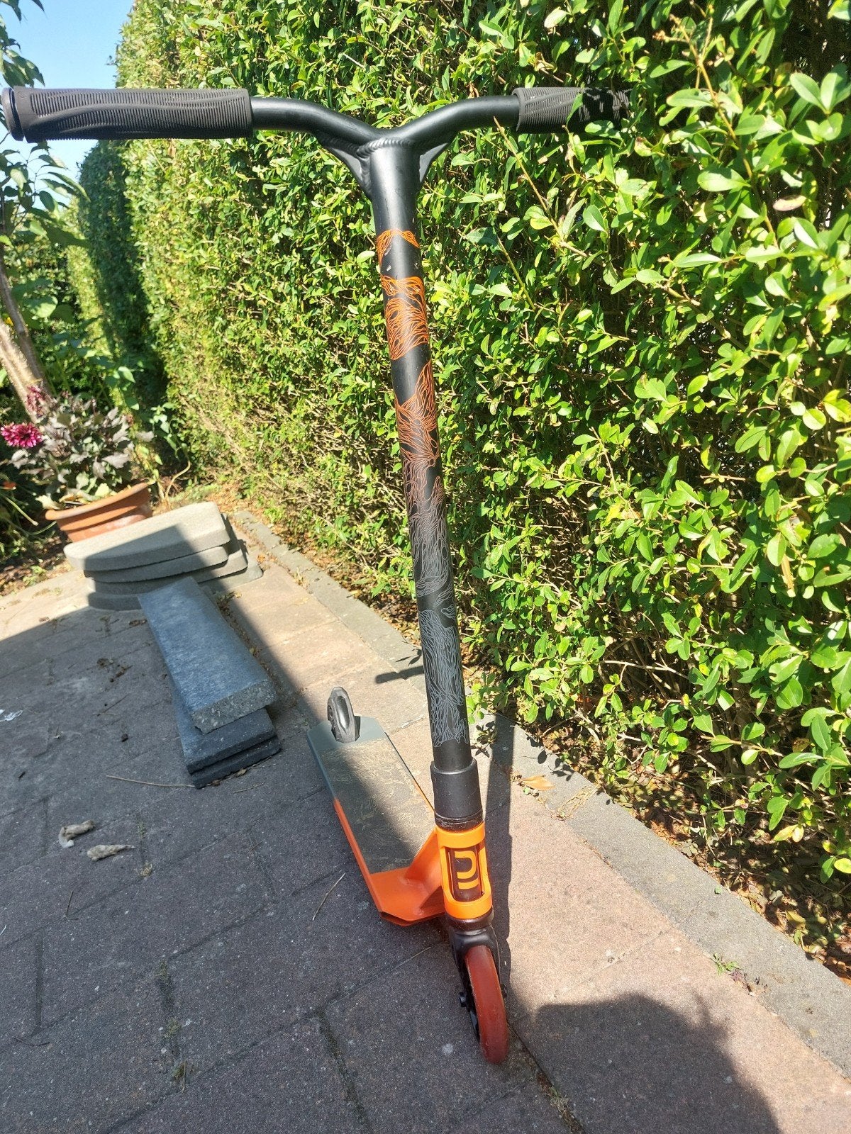 Stuntstep oranje zwart, soft wheels, Fietsen en Brommers, Ophalen, Zo goed als nieuw, Gewone step, Decathlon
