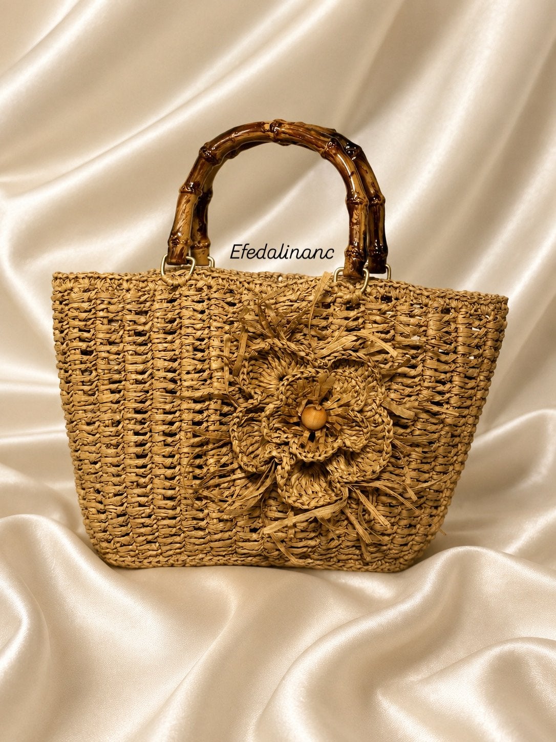 Handgemaakte Tas Raffia, Ophalen, Nieuw