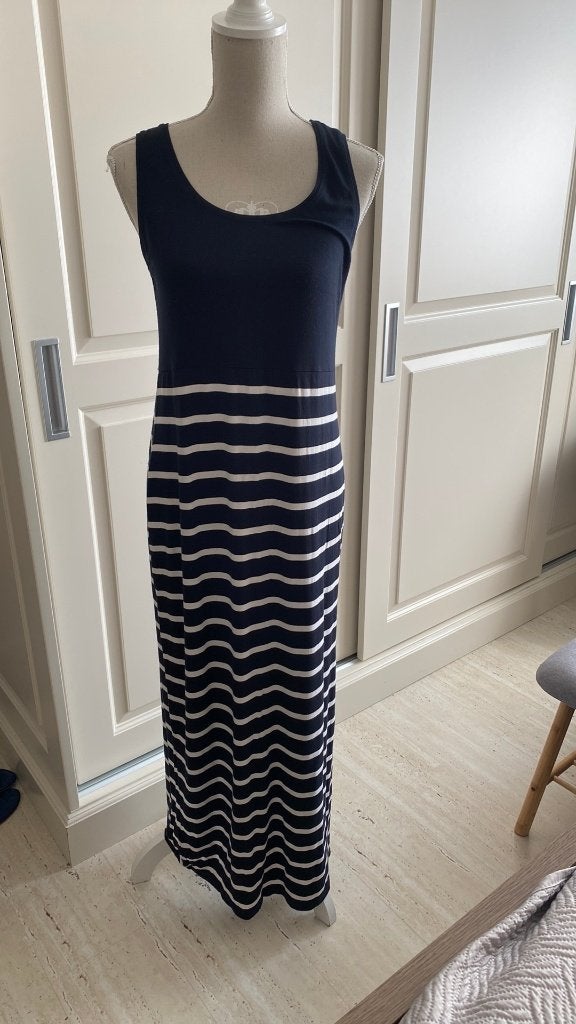 Strand jurk Jurk Maat 40 Blauw Wit Merk Rozes of Avalon, Maat 38/40 (M), Blauw, Ophalen of Verzenden, Zo goed als nieuw