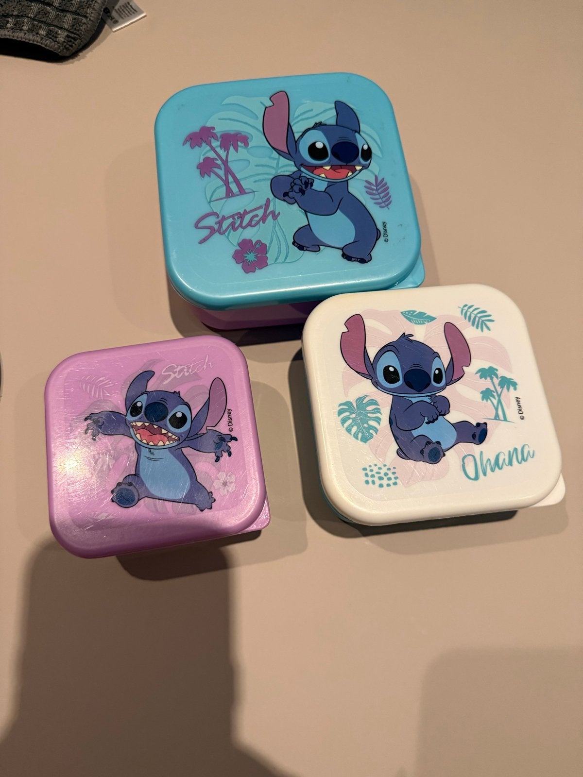 Stitch snackbox set 3-delig - Zo goed als nieuw, Ophalen of Verzenden, Zo goed als nieuw
