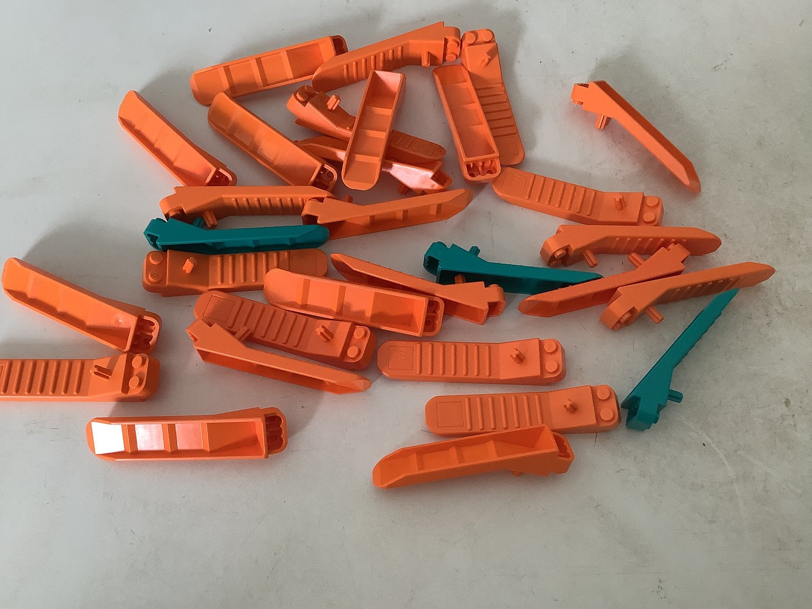 Lego Brick Seperator steenlosmaker oranje en turquoise (3), Ophalen of Verzenden, Gebruikt, Losse stenen, Lego