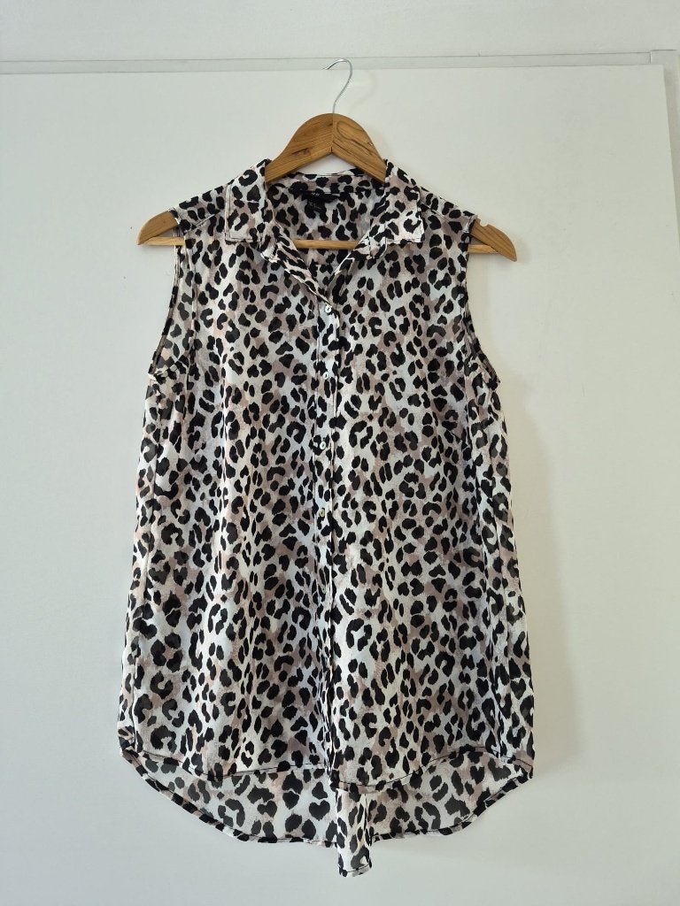 Top H&M maat 36 dames - leopard - meerkleurig, H&M, Overige kleuren, Ophalen of Verzenden, Zo goed als nieuw