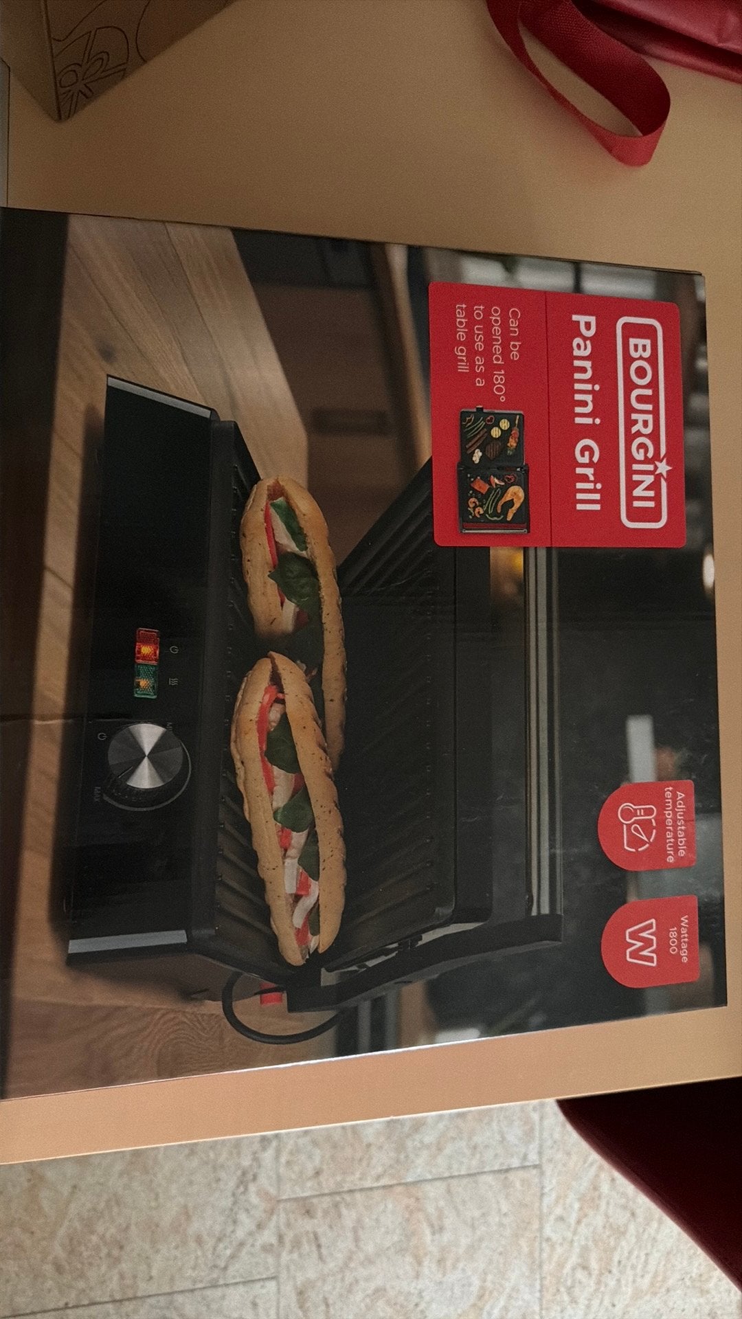 Panini Grill - Bourgini, Ophalen, Nieuw, 4 t/m 7 personen