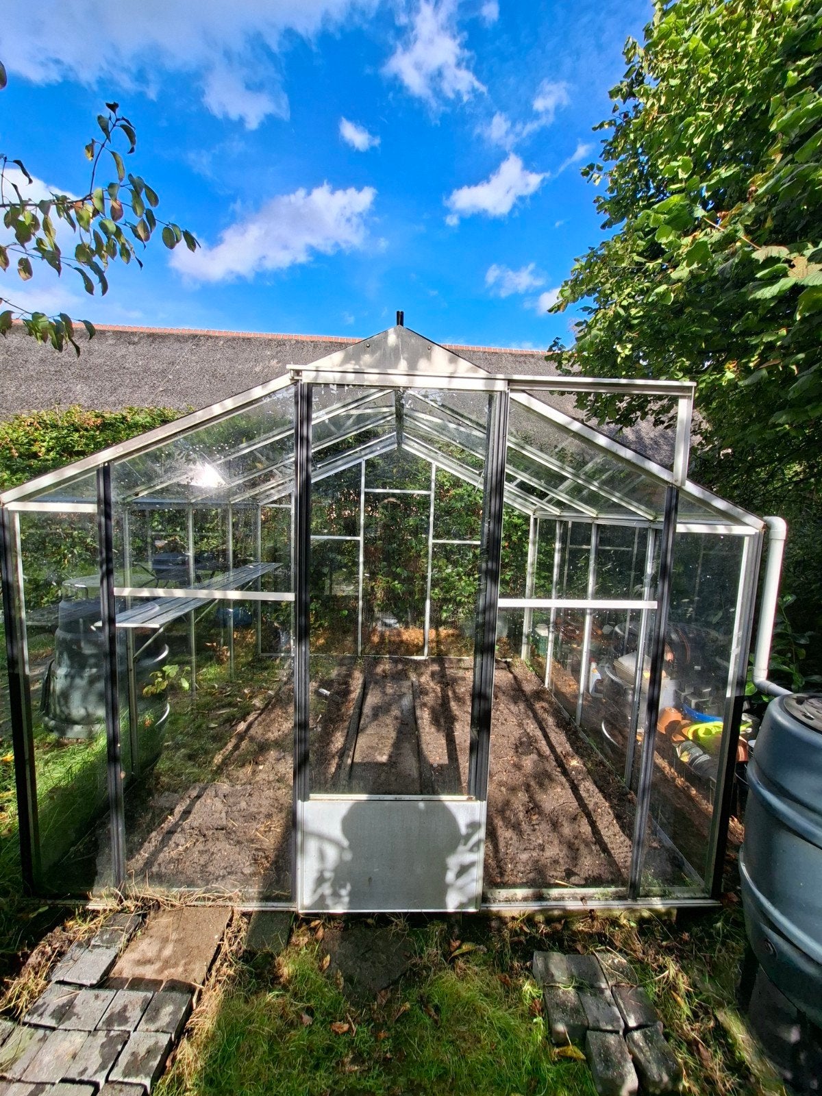 Ruime aluminium kas 2.70x2.70m., Tuin en Terras, Ophalen, Gebruikt, Kweekkas, Glas