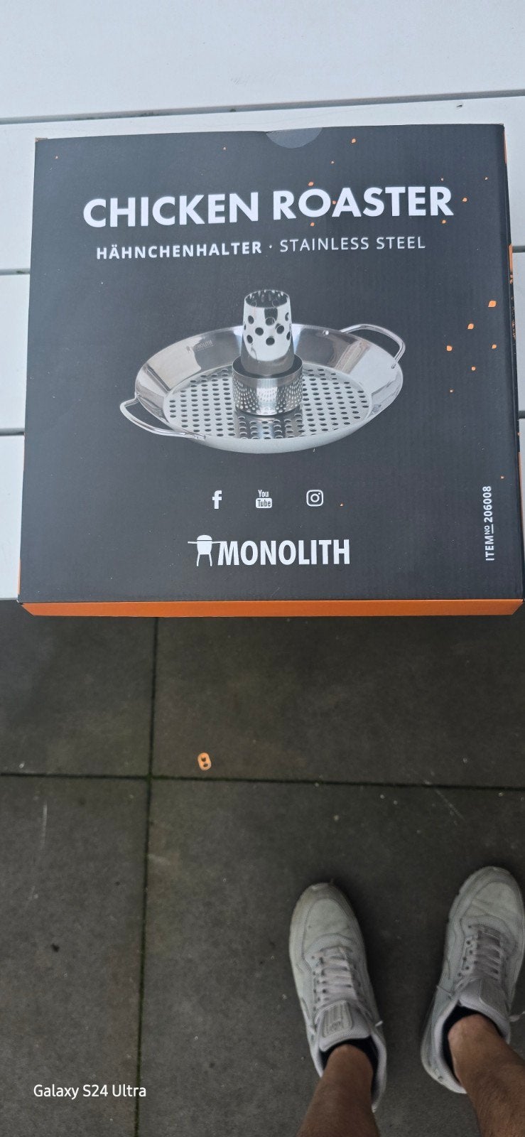 Nieuwe Monolith Kippenhouder voor BBQ - RVS, Ophalen of Verzenden, Nieuw, Monolith