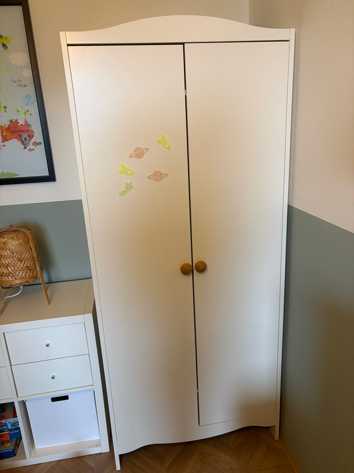 SMÅGÖRA Kledingkast wit 80x50x187 cm, Ophalen, Overige materialen, Gebruikt, 50 tot 100 cm