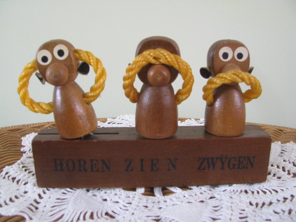 Bar set * Horen Zien Zwijgen * jaren '60 - '70 *, Verzamelen, Ophalen of Verzenden, Huis en Inrichting
