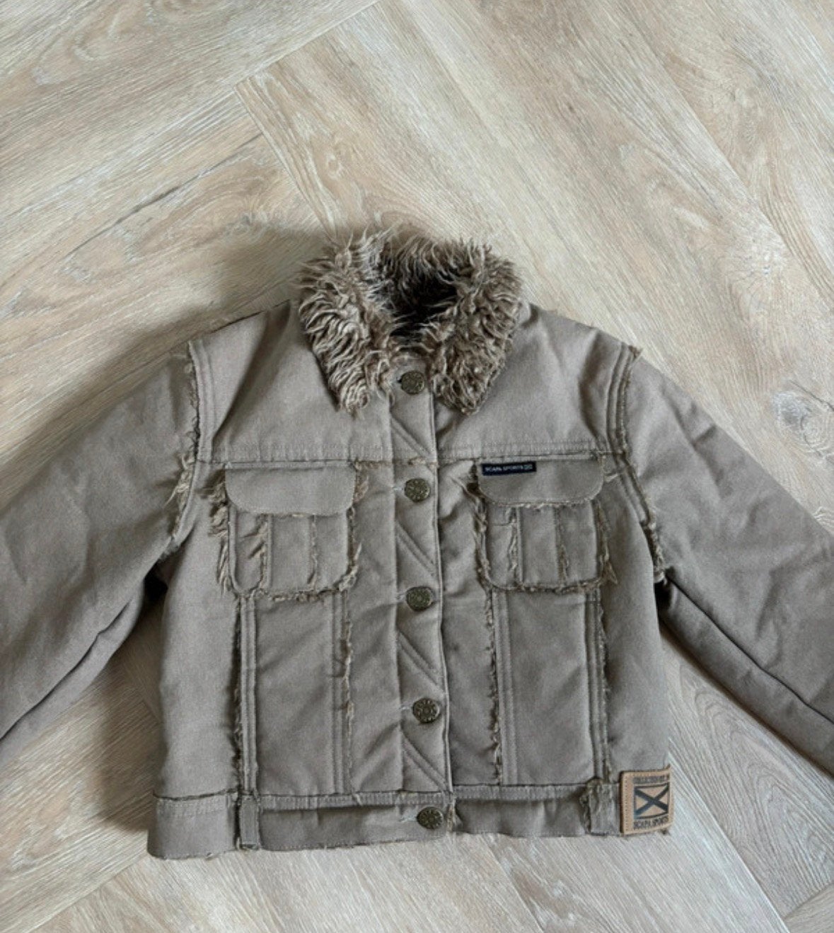 Super leuke scapa winterjas maat 128 bruin, Ophalen of Verzenden, Zo goed als nieuw, Meisje, Jas