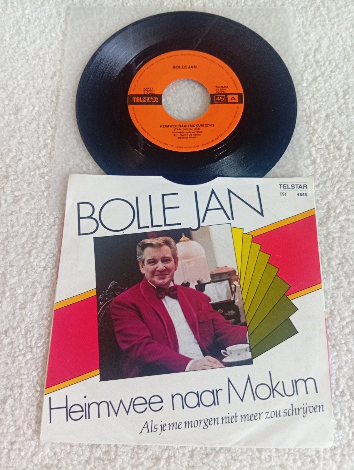 Bolle Jan - Heimwee naar Mokum, Ophalen of Verzenden, Gebruikt, 7 inch, Nederlandstalig