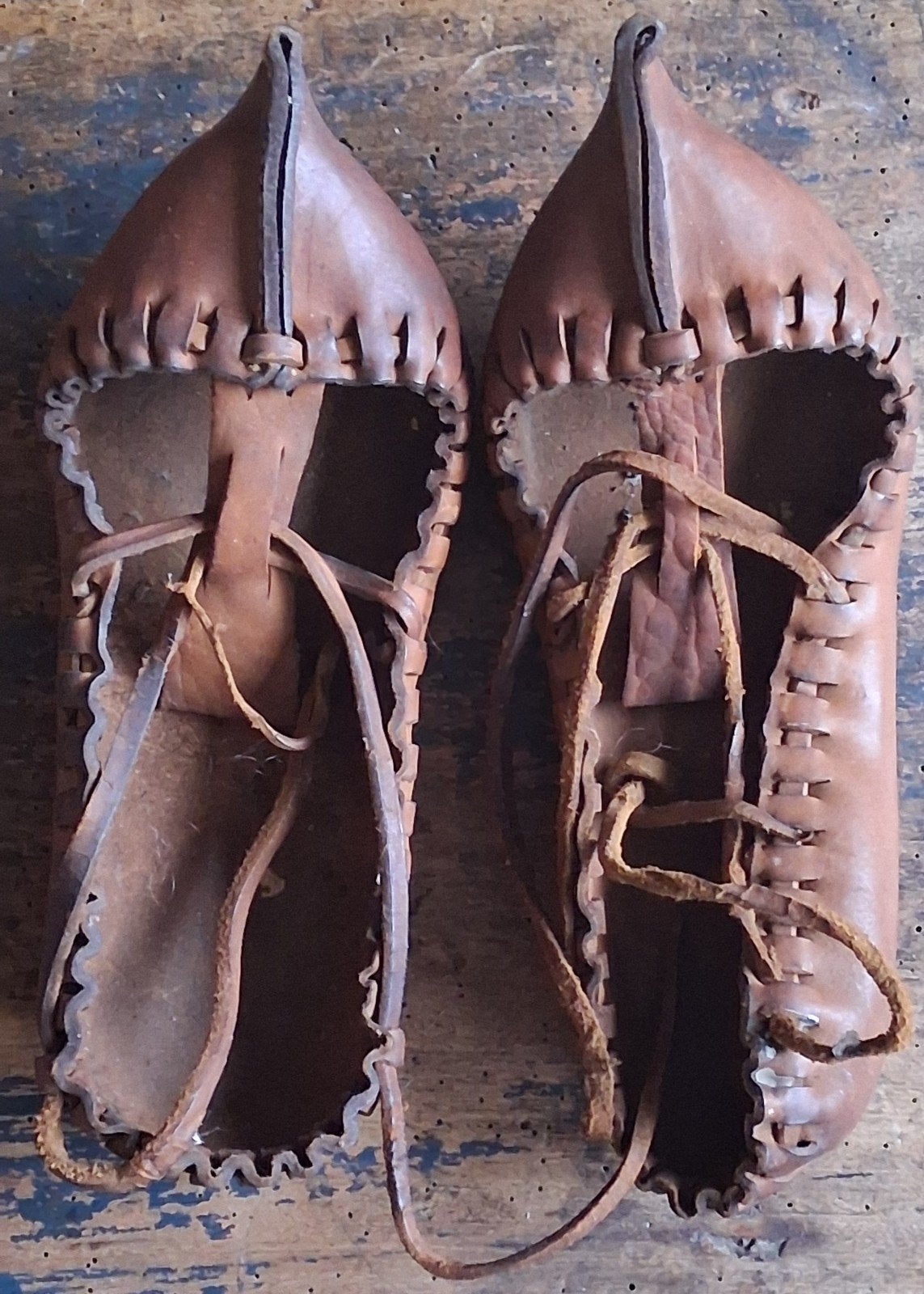 Schoenen,  leer. Ca 1800/1850. * Zie tekst., Ophalen