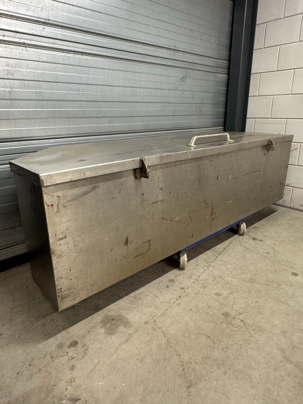 Grote sleurbak RVS opbergbak kist voor Veldhuizen trailer, Ophalen, RVS, Gebruikt, RVS