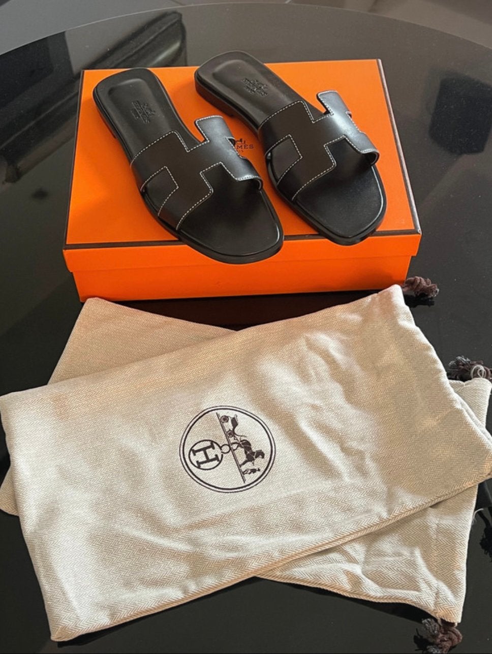 Hermes Slippers Dames, Slippers, Verzenden, Zwart, Nieuw