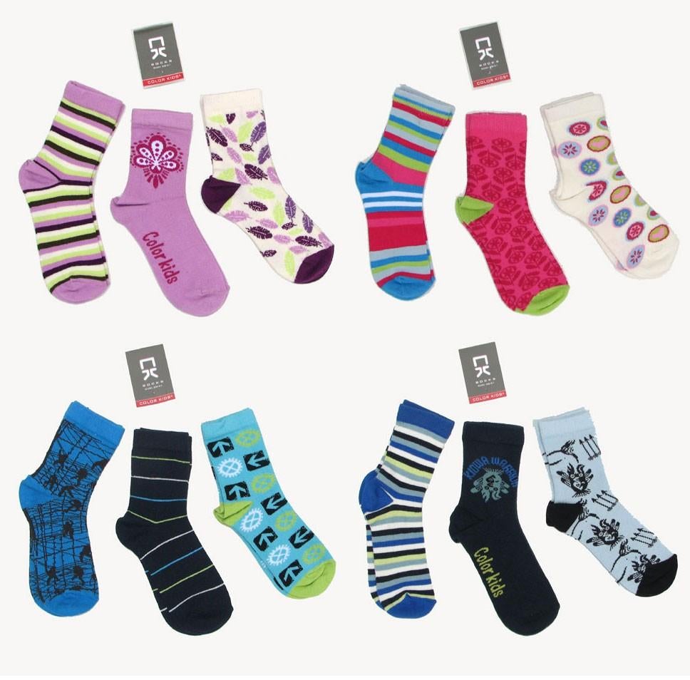 Restpartij kindersokken Color Kids, 44x 3-pack J/M, Kinderen en Baby's, Nieuwlandsestraat 19, 5473 RT  Heeswijk-Dinther, Nieuw