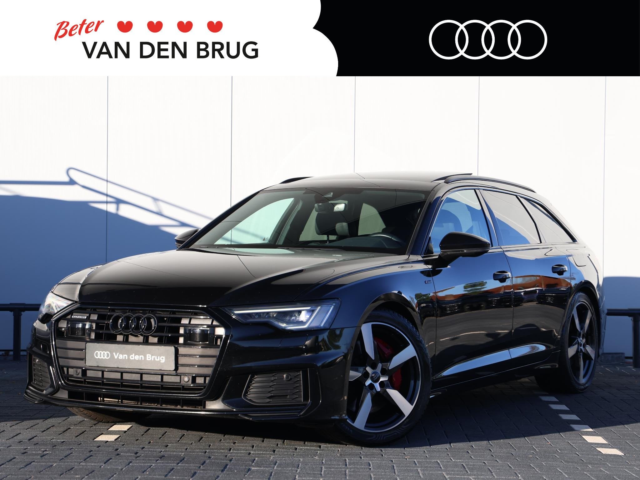Audi A6 Avant 55 TFSI e quattro Competition | Matrix led | 2, Auto's, Automaat, Gebruikt, 4 cilinders, Zwart