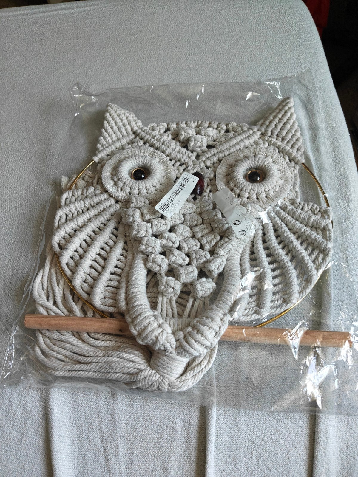 Uil van touw om op te hangen, Ophalen of Verzenden, Nieuw