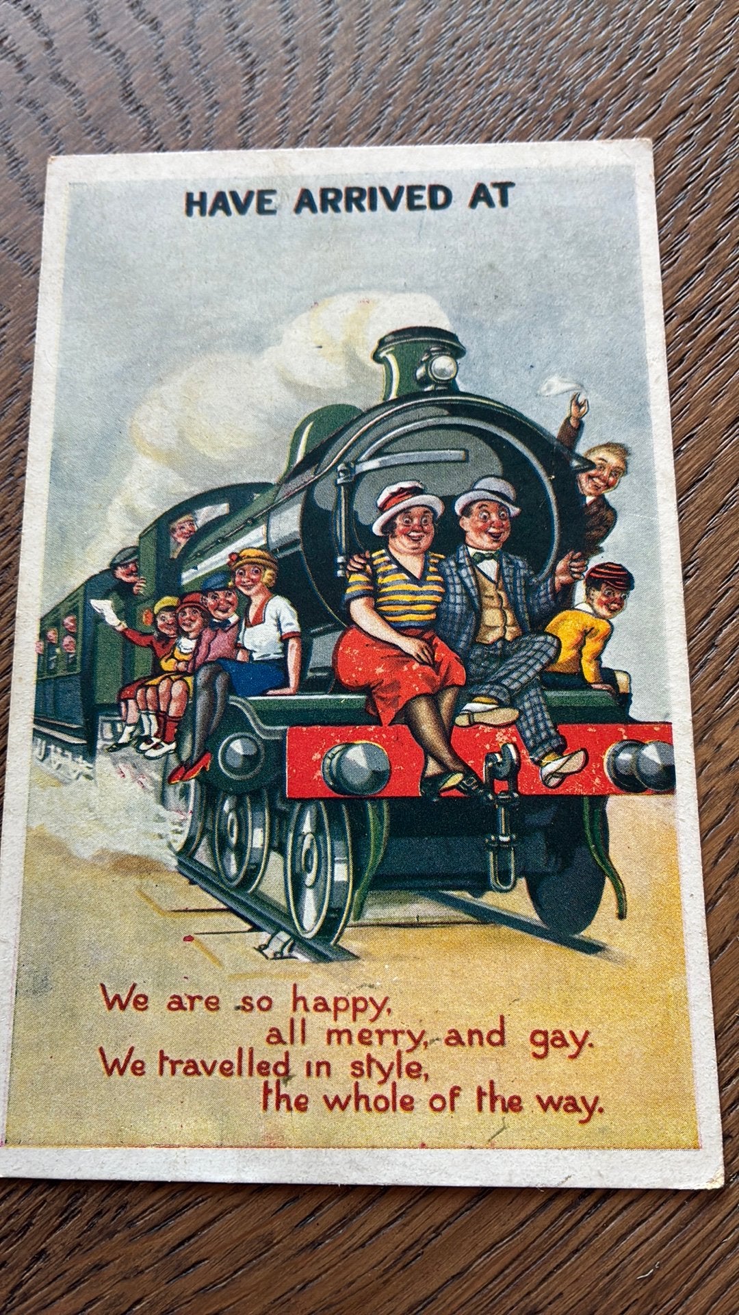 Fantasie. Wij reizen in stijl. Op de locomotief. 1927, Ophalen of Verzenden, 1920 tot 1940, Gelopen