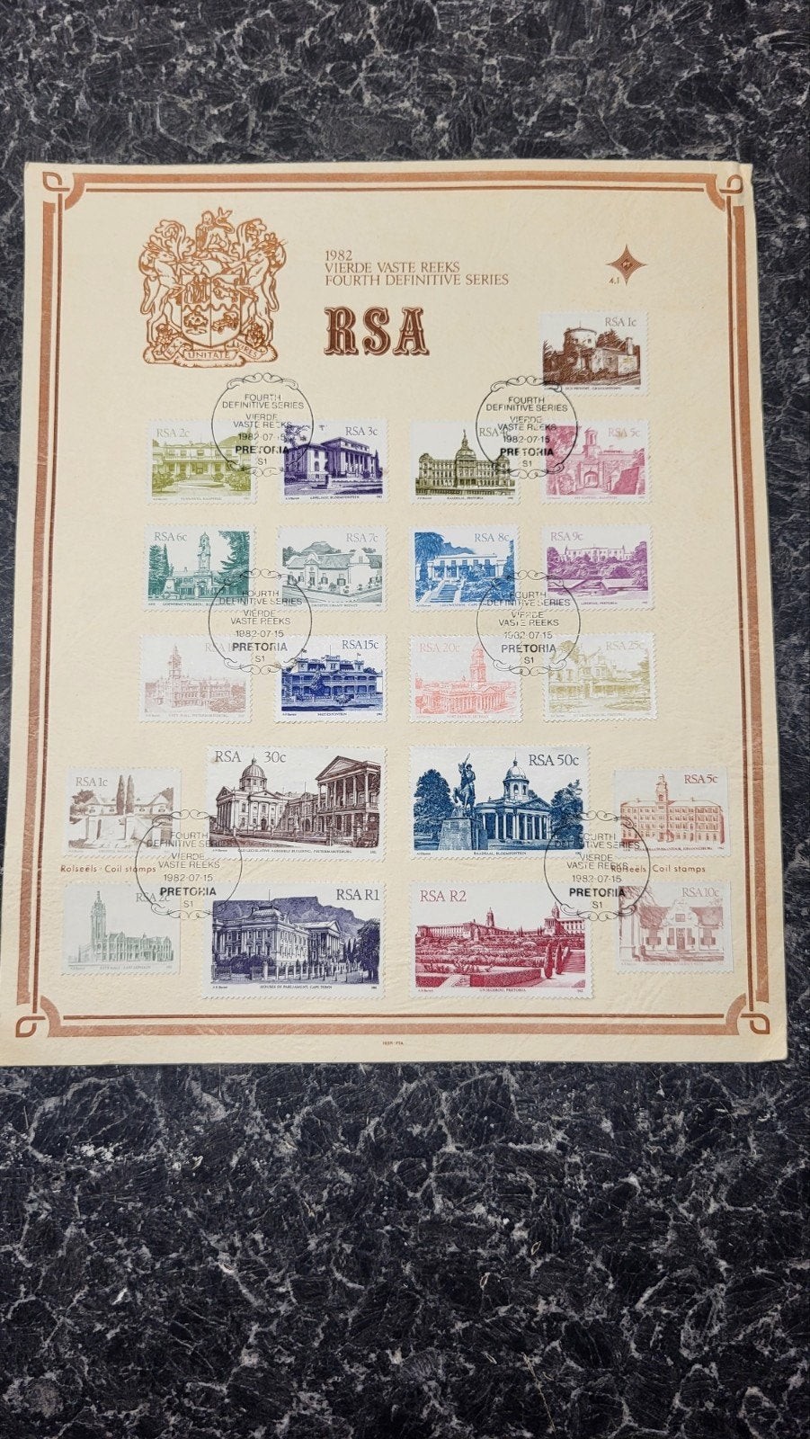 Postzegels Zuid Afrika 1982 Vierde vaste reeks RSA, Postzegels en Munten, Postzegels | Afrika, Ophalen of Verzenden, Zuid-Afrika