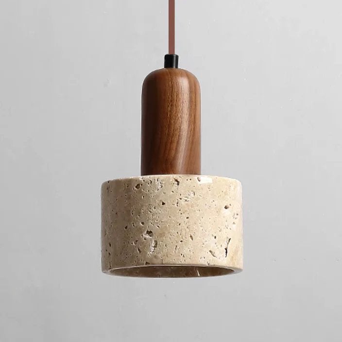 Takumi Wabi-Sabi Hanglamp Travertijn & Hout - NIEUW!, Verzenden, Nieuw