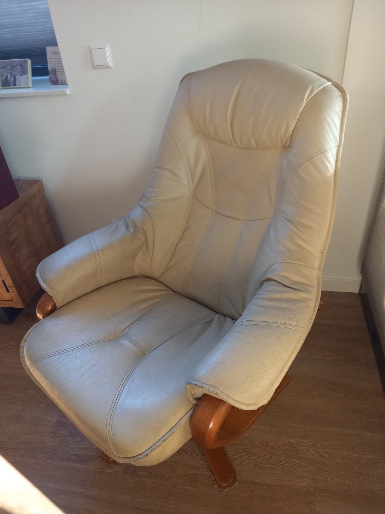 Draaistoel, Huis en Inrichting, Stoelen, Ophalen, Kunststof, Gebruikt, Wit