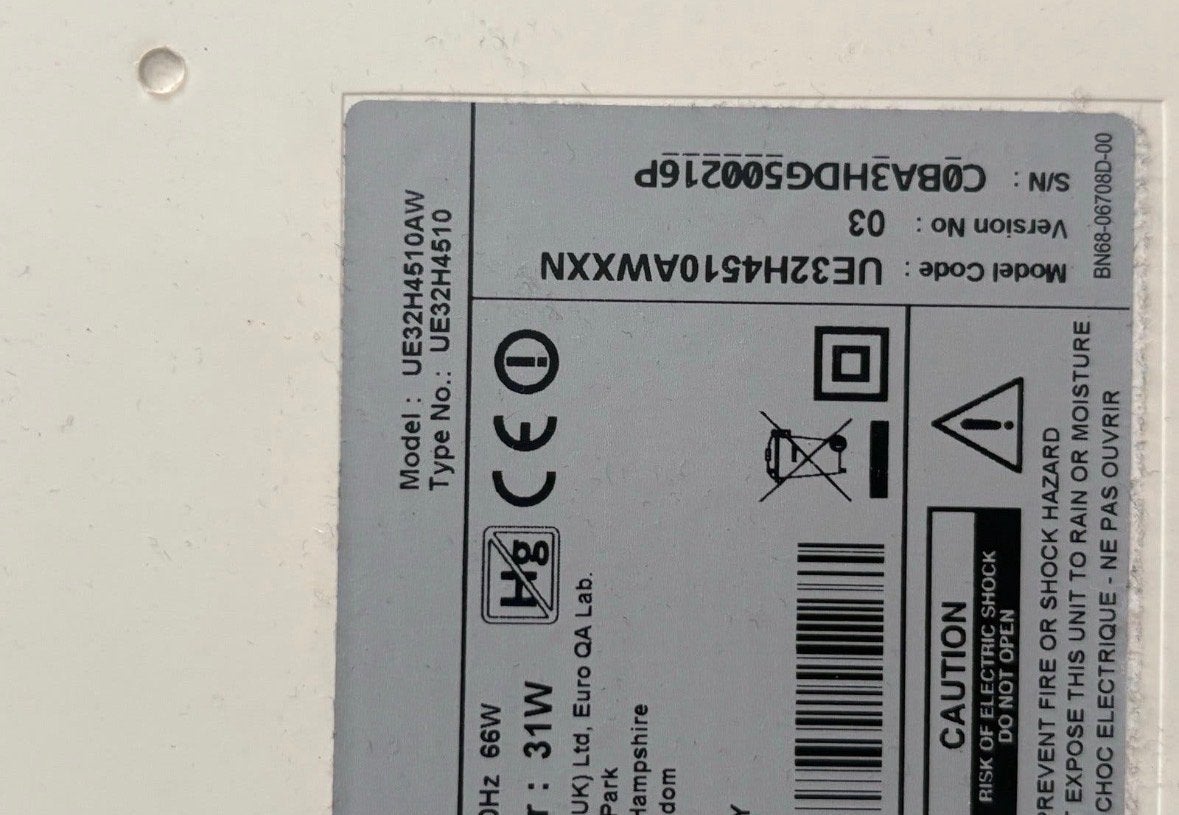 Samsung UE32H4510AWXXN TV - Zonder afstandsbediening, Audio, Tv en Foto, Televisies, Ophalen, 50 Hz, HD Ready (720p), Samsung