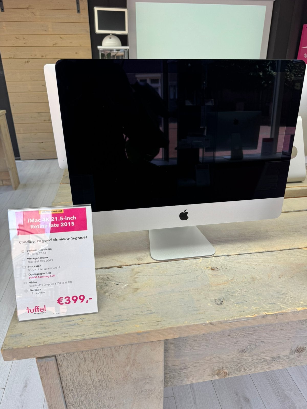 iMac (4K) 21.5-inch Retina - Late 2015 - 500GB Samsung SSD, Computers en Software, 21,5-inch, IMac, Ophalen of Verzenden, Zo goed als nieuw