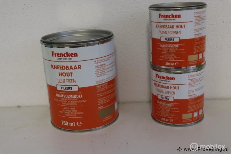 Online Veiling: Frencken Kneedbaar Houtvulmiddel, diverse..., Nieuw