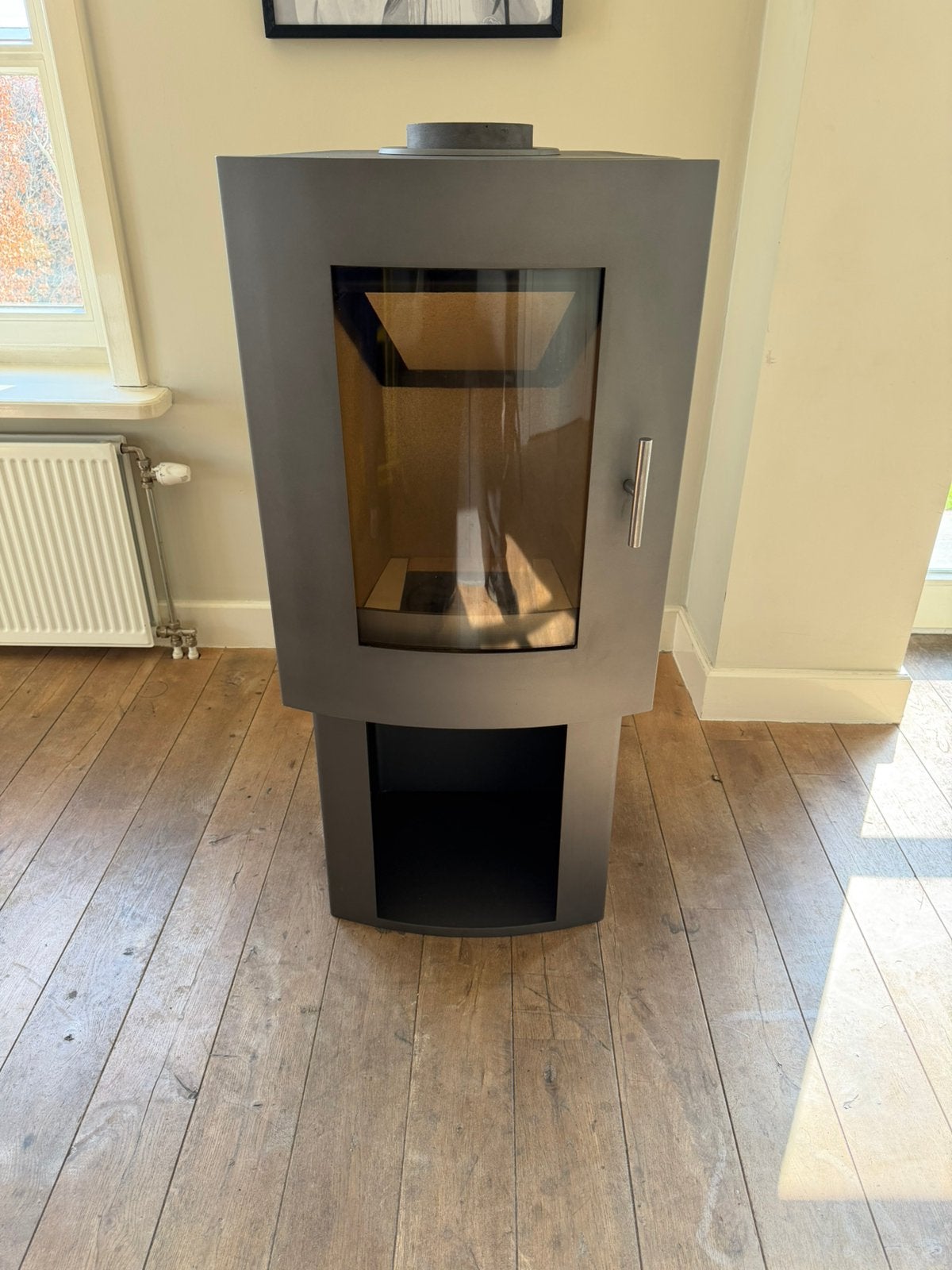 Skantherm Ivo 6kW Houtkachel Vrijstaand Modern, Houtkachel, Ophalen of Verzenden, Zo goed als nieuw, Vrijstaand