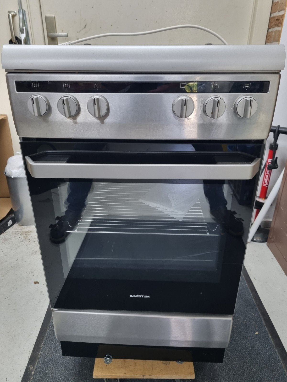 Inventum VFG5020GRVS Gasfornuis met Elektrische Oven, Ophalen, Grill, 4 kookzones, Zo goed als nieuw