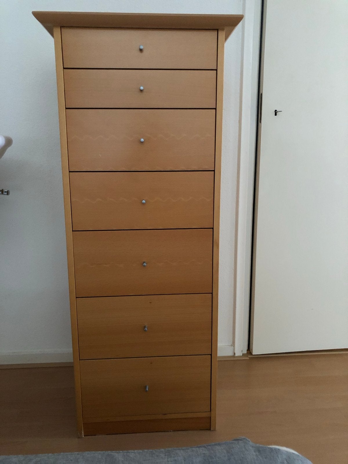 Beuken fineer ladekast - Als nieuw, Ophalen, Minder dan 50 cm, 5 laden of meer, 100 tot 150 cm