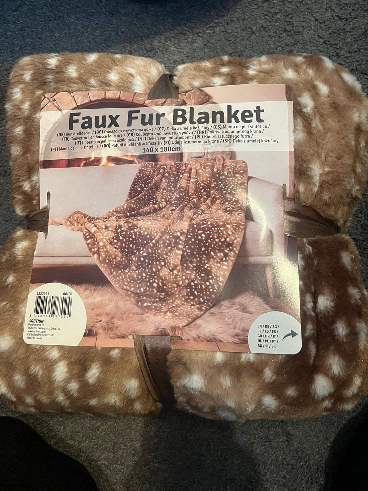 Action deken bambi, Ophalen, Nieuw, Woondeken, Bruin