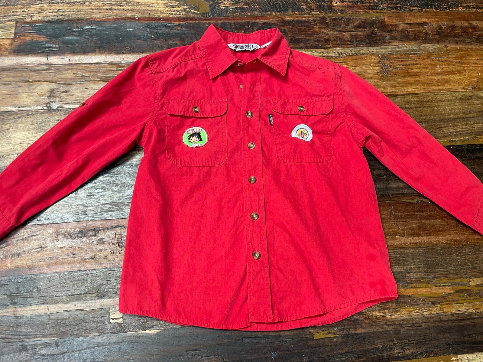 Scouting blouse maat 128 Bevers, Ophalen of Verzenden, Gebruikt, Jongen of Meisje, Overhemd of Blouse