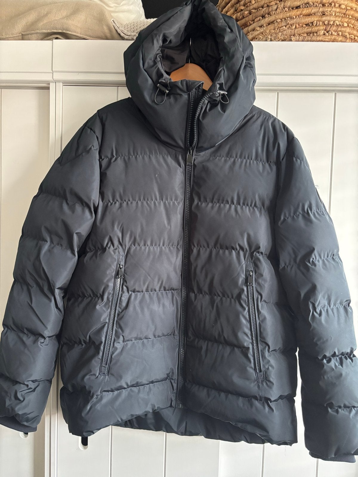 Airforce Puffer Jacket Robin donkerblauw Maat L, Ophalen of Verzenden, Zo goed als nieuw, Maat 52/54 (L), Zwart