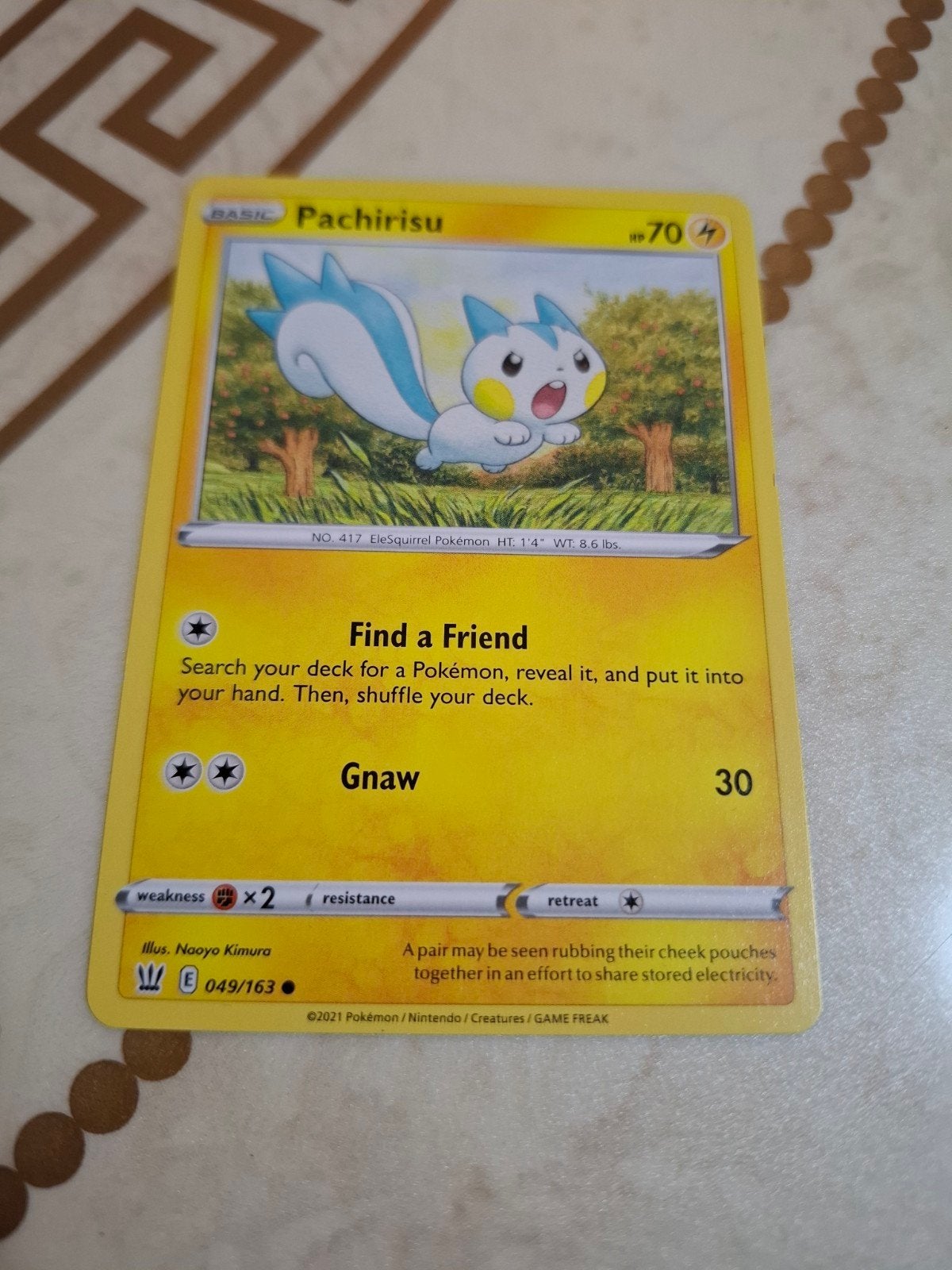 Pokémon Kaart: Pachirisu (049/163) - Zo goed als nieuw, Ophalen of Verzenden, Zo goed als nieuw, Losse kaart