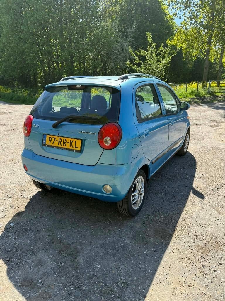 Chevrolet Matiz 1.0 2005 Blauw NIEUWE APK/GROTE BEURT/AIRCO!, Voorwielaandrijving, 600 kg, Metallic lak, Origineel Nederlands