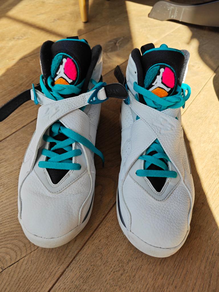 Nike Air Jordan 8 Retro Aqua Sneakers, Ophalen, Nike Jordan, Wit, Sneakers of Gympen